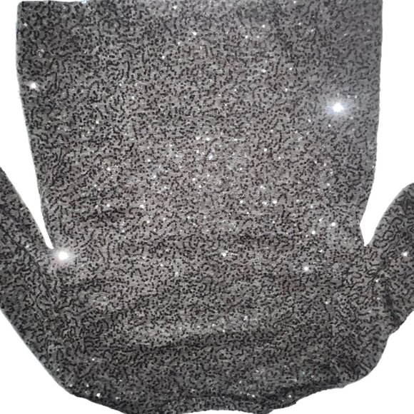 Alice + Olivia Sequined Brown Sweater Top Silk Lined Polka Dot Button Down Blous - Picture 6 of 8